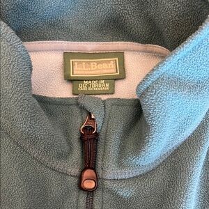 L.L. Bean Polartec The Weather Channel Full Zip Vest Women’s Size L‎ Teal Fleece